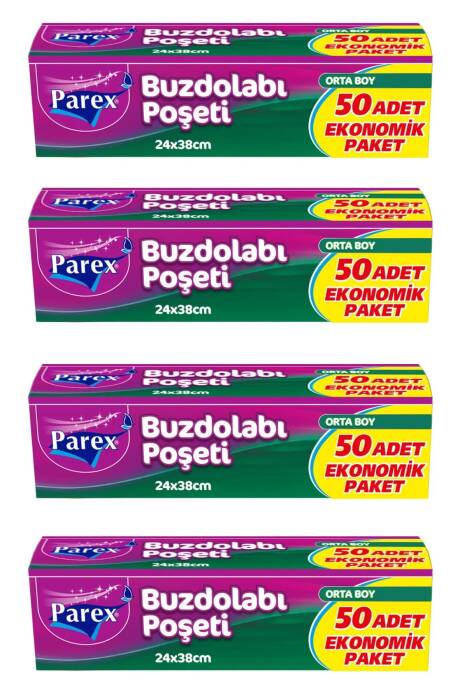 50 li Orta Boy Buzdolabı Poşeti X 4 Adet - 1