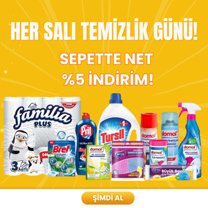 Her Salı Temizlik Günü! Sepette Net %5 İndirim!