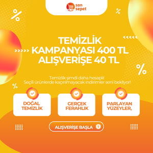 Temizlik Kampanyası 400 TL Alışverişe 40 TL indirim!