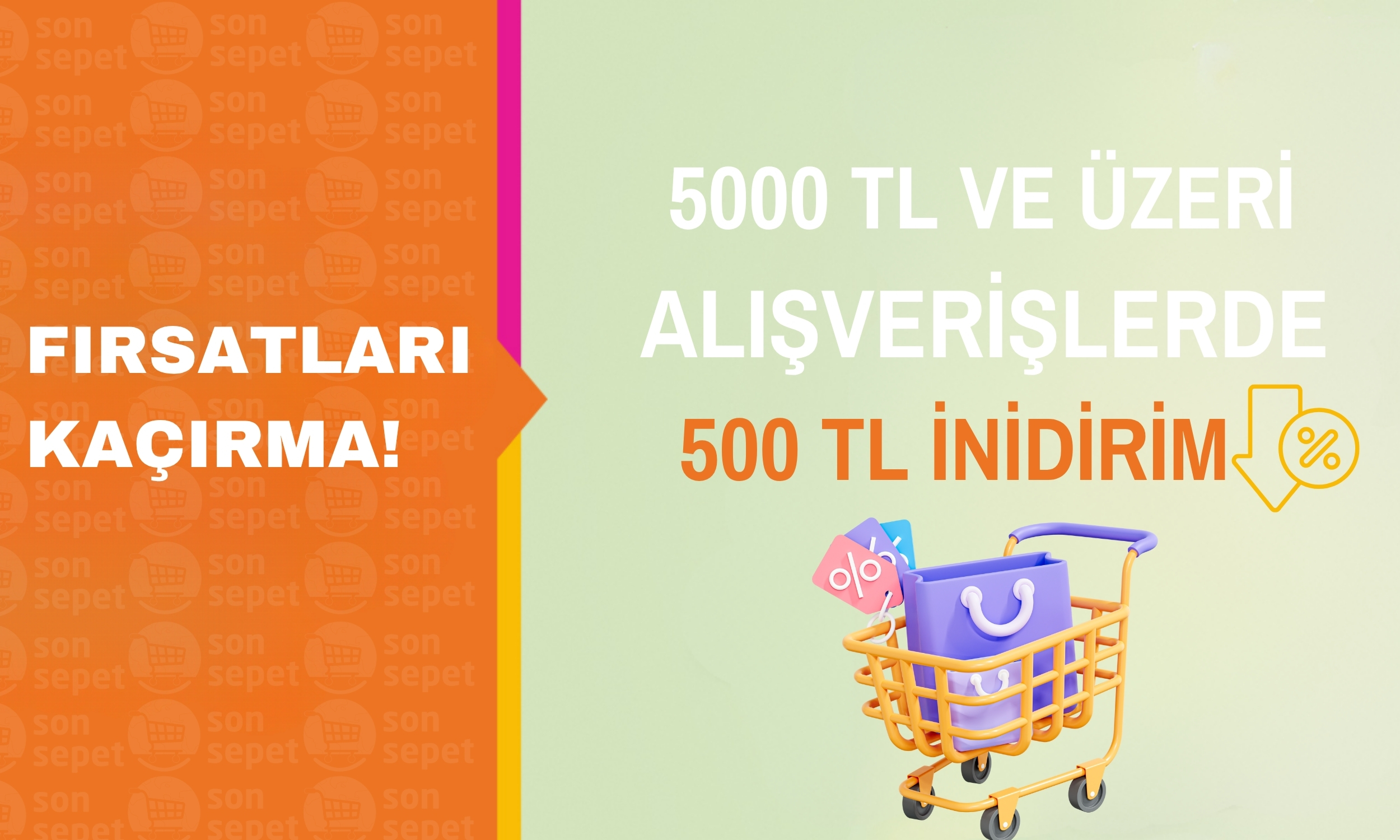  Kaçmaz Fırsat: 5.000 TL'ye Sepette 500 TL İndirim! 