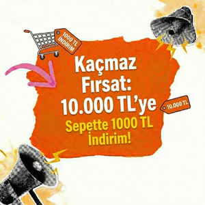  Kaçmaz Fırsat: 10.000 TL'ye Sepette 1000 TL İndirim! 