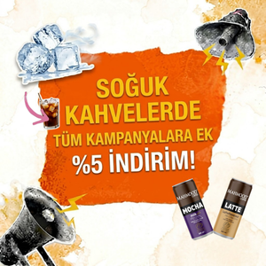 ⚡ Soğuk Kahvelerde Tüm Kampanyalara Ek %5 İndirim!