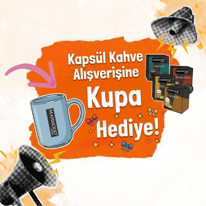  ⚡Kapsül Kahve Alışverişine Kupa Hediye! 