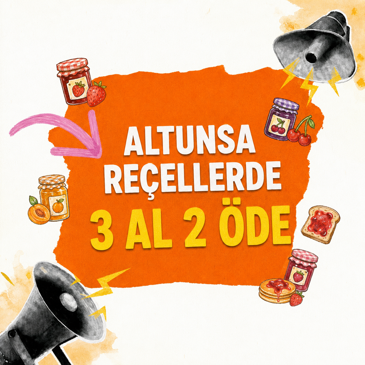 Altunsa Reçellerde 3 Al 2 Öde