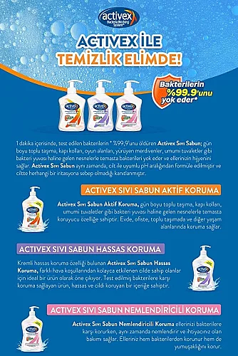 Activex Sıvı Sabun Hassas 500 ml x 2 Adet - 2
