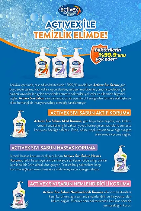 Activex Sıvı Sabun Hassas 500 ml x 2 Adet - 2