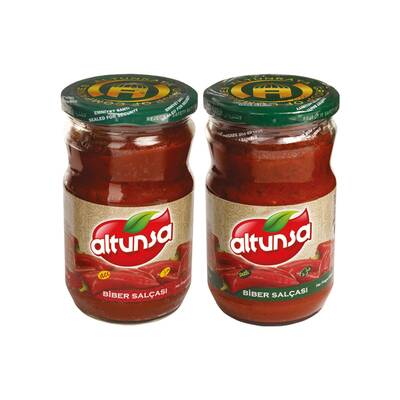 Altunsa Biber Salçası Acı ve Tatlı Set 650 Gr x 2 li Set - 1