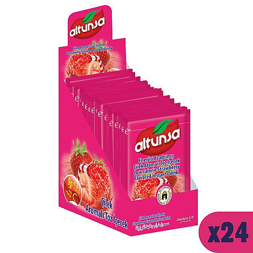 Altunsa Çilek Aromalı Soğuk Toz İçecek 9 G x 24 Adet 1 KOLİ - 2