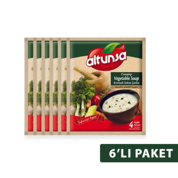 Altunsa Hazır Çorba Kremalı Sebze 6 lı 60 G - 1