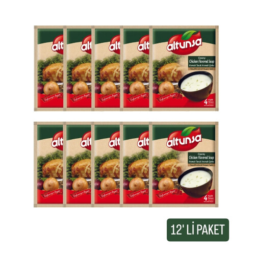 Altunsa Hazır Çorba Kremalı Tavuk 60 G 12 Li Paket - Altunsa