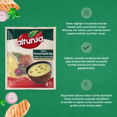 Altunsa Hazır Çorba Şehriyeli Tavuk 60 G 12 Lİ Paket - 3