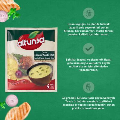 Altunsa Hazır Çorba Şehriyeli Tavuk 60 Gr - 4