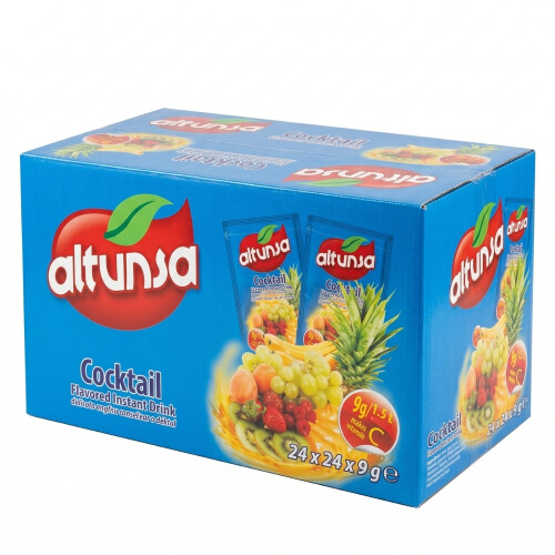 Altunsa Karışık Meyve Aromalı Soğuk Toz İçecek 9 G x 24 Adet 1 KOLİ - Altunsa