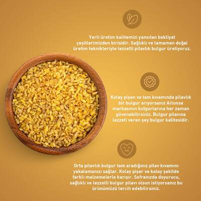 Altunsa Yerli Pilavlık Bulgur 900 Gr - 3