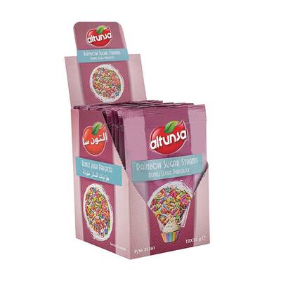 Altunsa Gökkuşağı Renkli Şeker Parçacıkları 15 Gr x 12 Adet - 1