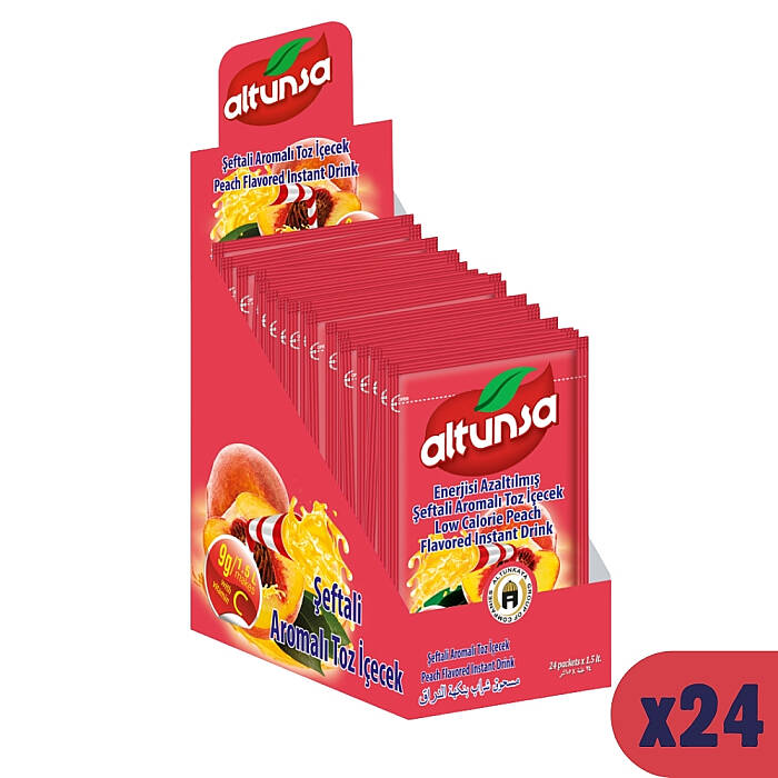 Altunsa Şeftali Aromalı Soğuk Toz İçecek 9 G x 24 Adet 1 KOLİ - 2