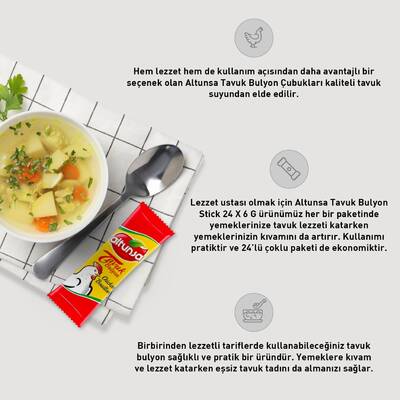 Altunsa Tavuk Bulyon Stick 6 Gr x 24 Adet - 3