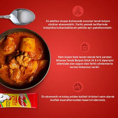 Altunsa Tavuk Bulyon Stick 6 Gr x 24 Adet - 5