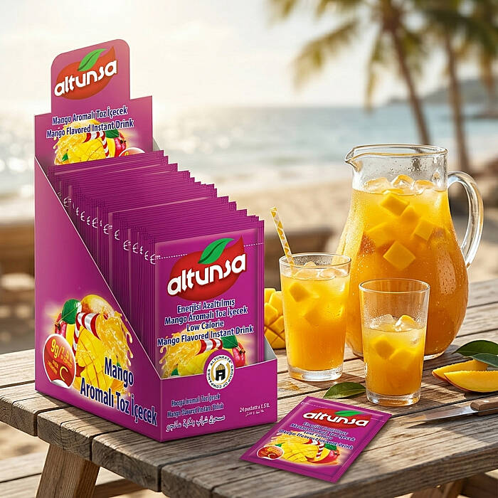 Altunsa Mango Aromalı Soğuk Toz İçecek 9 gr X 24 Adet - 2