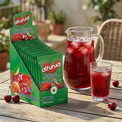 Altunsa Vişne Aromalı Soğuk Toz İçecek 9 Gr x 24 Adet - 2