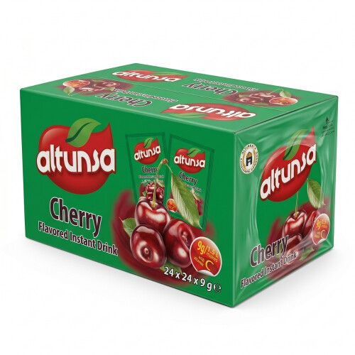 Altunsa Vişne Aromalı Soğuk Toz İçecek 9 G x 24 Adet 1 KOLİ - Altunsa