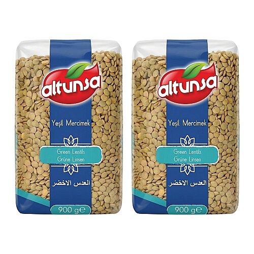 Altunsa Yerli Yeşil Mercimek 900 G x 2 Adet - Altunsa