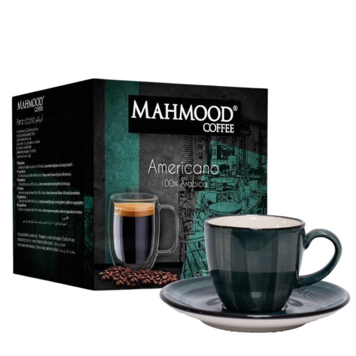 Mahmood Coffee Dolce Gusto Americano Kapsül Kahve 16 Adet X 7 gr ve Fincan - 1