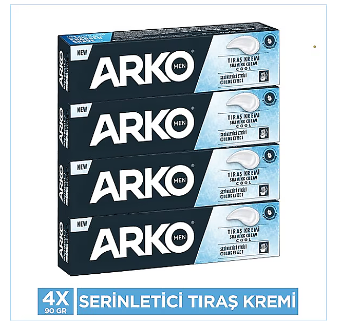 Arko Men Cool Tıraş Kremi Serinletici Etkili 90x4 gr - 1