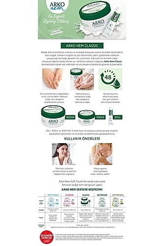 Arko Nem Klasik Naturel Kavanoz Krem 250ml Yeni - 2