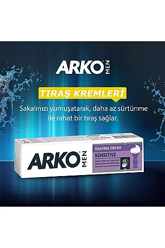 Arko Tıraş Kremi 90 gr Sensitiv x4 Adet - 3