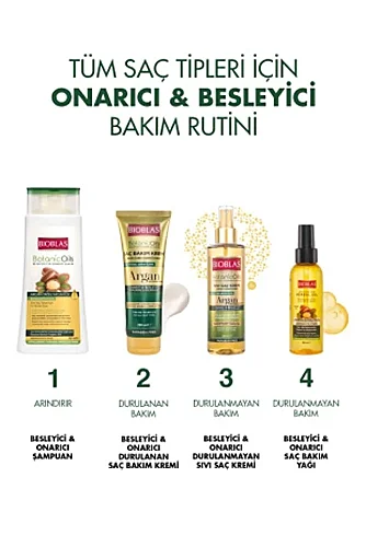 Bioblas Botanic Oils Argan Yağlı Saç Bakım Kremi Bioblas Sıvı Saç Kremi 250 x 200 ML - 4