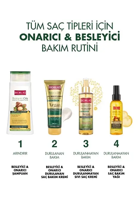 Bioblas Botanic Oils Argan Yağlı Saç Bakım Kremi Bioblas Sıvı Saç Kremi 250 x 200 ML - 4