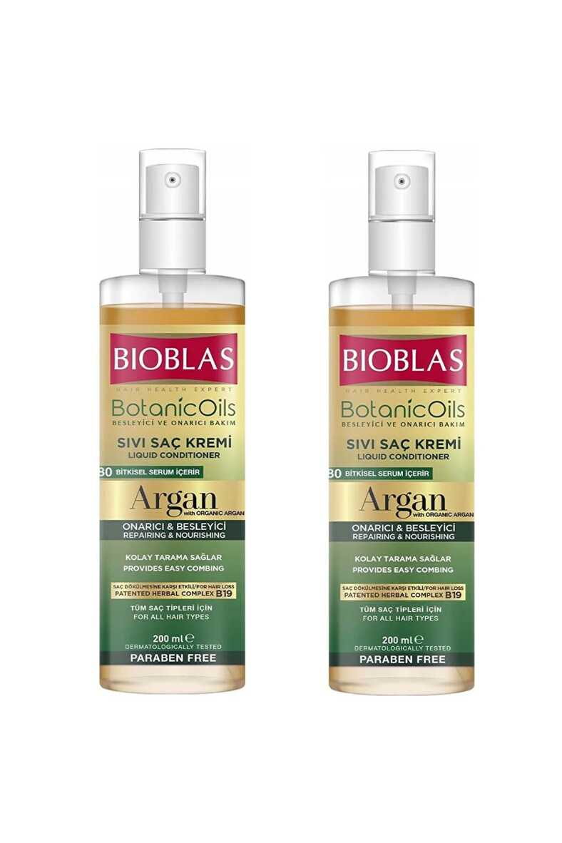 Bioblas Botanic Oils Argan Yağlı Sıvı Saç Kremi 200 ML x 2 Adet - 1
