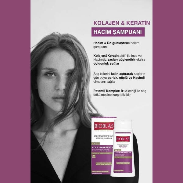 Bioblas Collagen Keratin Çok İnce ve Hacimsiz Saçlar İçin Hacim Şampuanı 360 ml - 3