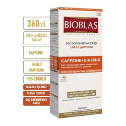 Bioblas Saç Dökülmesine Karşı Enerji Şampuanı (Caffeine & Ginseng) 360 ml - 2