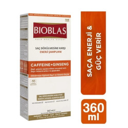 Bioblas Saç Dökülmesine Karşı Enerji Şampuanı (Caffeine & Ginseng) 360 ml - 1
