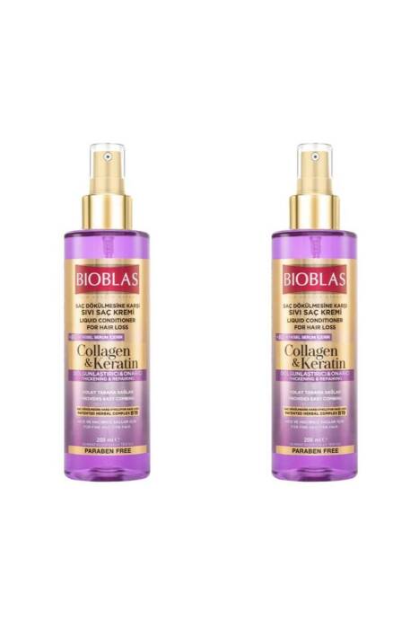 Bioblas Sıvı Saç Kremi Kolajen ve keratin 2 X 200ml - 1