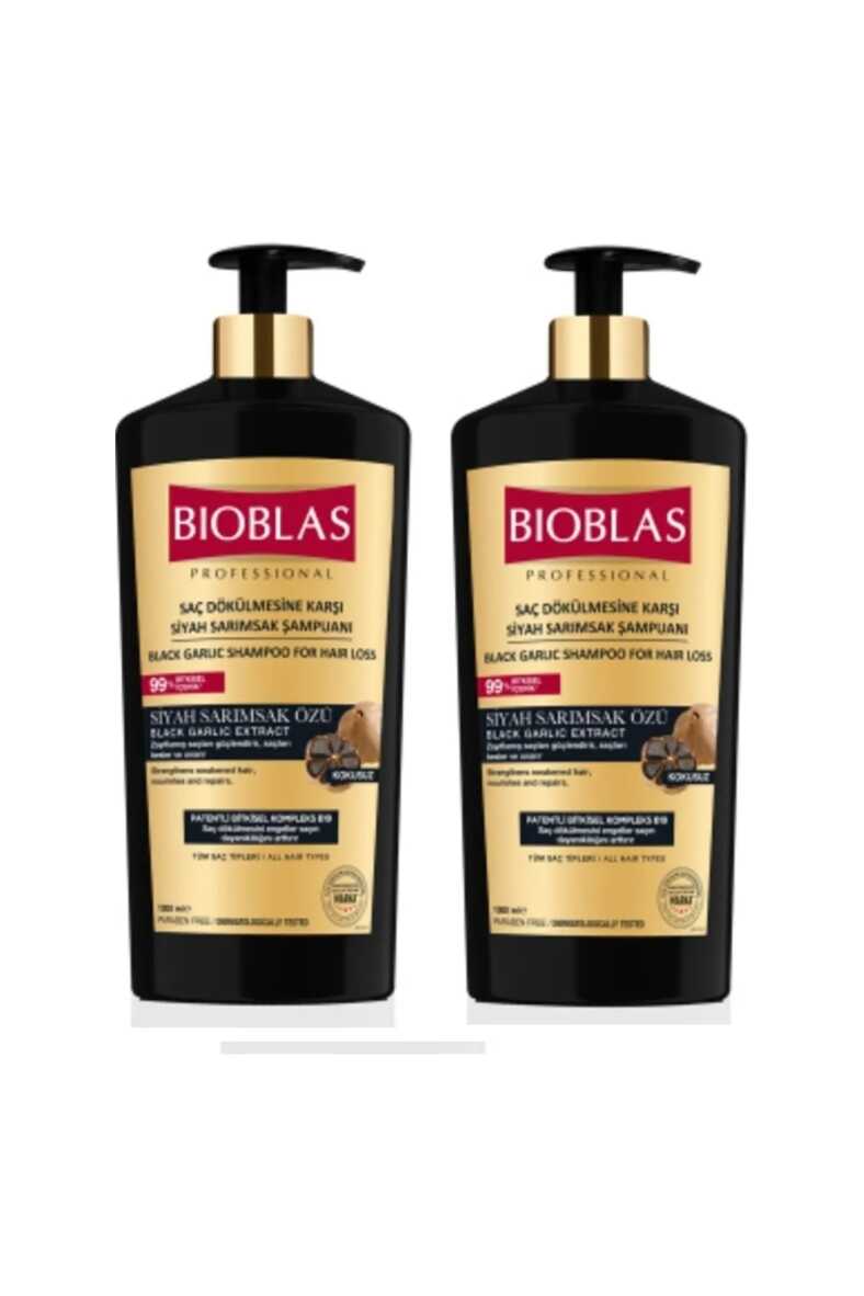 Black Garlic Extract Saç Dökülmesine Karşı Siyah Sarımsak Şampuanı 1000ml X 2li Set - 1