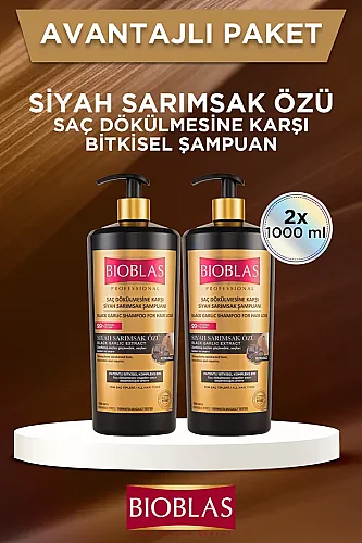 Black Garlic Extract Saç Dökülmesine Karşı Siyah Sarımsak Şampuanı 1000ml X 2li Set - 2