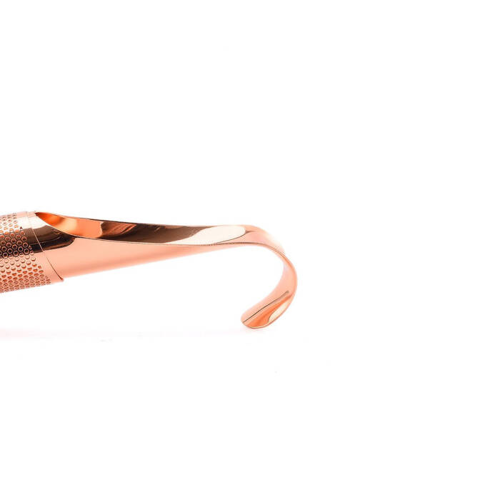 Boru Tasarımlı Rose Gold Renkli Paslanmaz Çelik Çay Süzgeci - 3