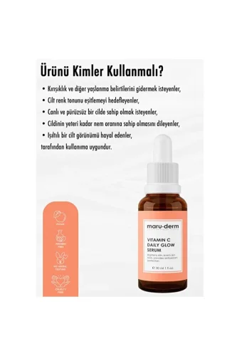 C Vitamini (Sodium Ascorbyl Phosphate ) Ve Peptid Aydınlatıcı Cilt Bakım Serumu 30 ML - 3