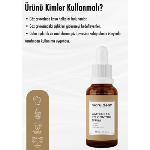Caffeine %5 Peptides Hyalüronik Asit Göz Çevresi Serumu 30 ML - 3