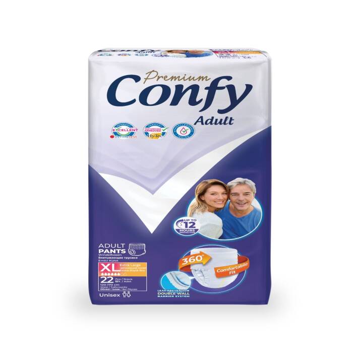 Confy Adult Premium Yetişkin Külot Bezi ExtraLarge 22 Adet - 1
