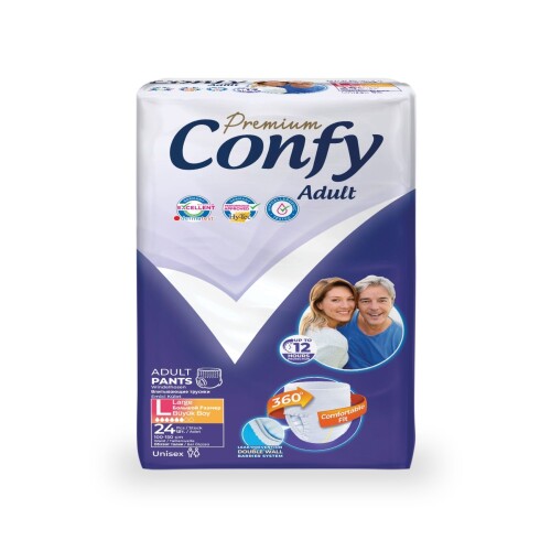 Confy Adult Premium Yetişkin Külot Bezi Large 24 Adet - Confy Adult