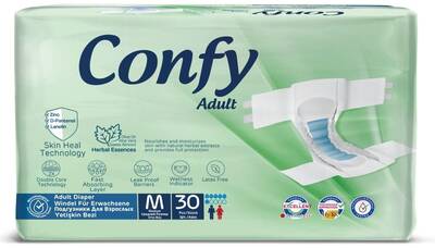 Confy Adult Yetişkin Bez Straight Medium Jumbo 30'lu - 1