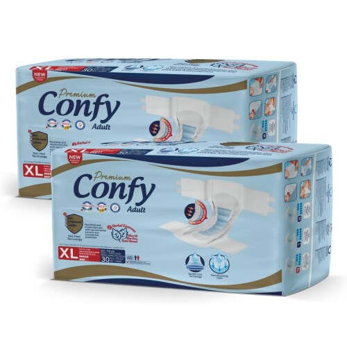 Confy Adult Yetişkin Bezi Extralarge 30 Adet x 2 Paket - Confy Adult