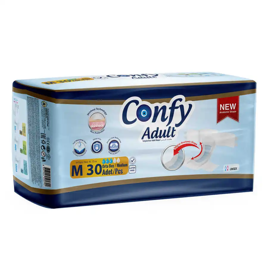 Confy Adult Yetişkin Bezi Medium 30'lu - 1