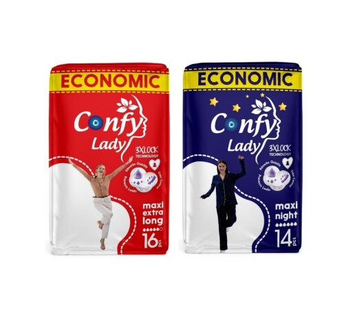 Confy Lady Gece Serisi 2 Li Ekonomik Tanışma Paketi 30 Adet - Confy Lady