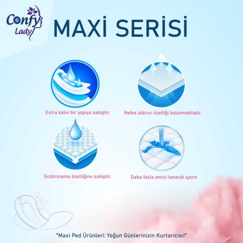 Confy Lady Hijyenik Ped Maxi Normal 10 Adet x 12 Adet - 7