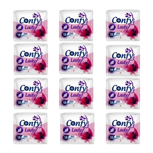 Confy Lady Hijyenik Ped Maxi Normal 10 Adet x 12 Adet - 1